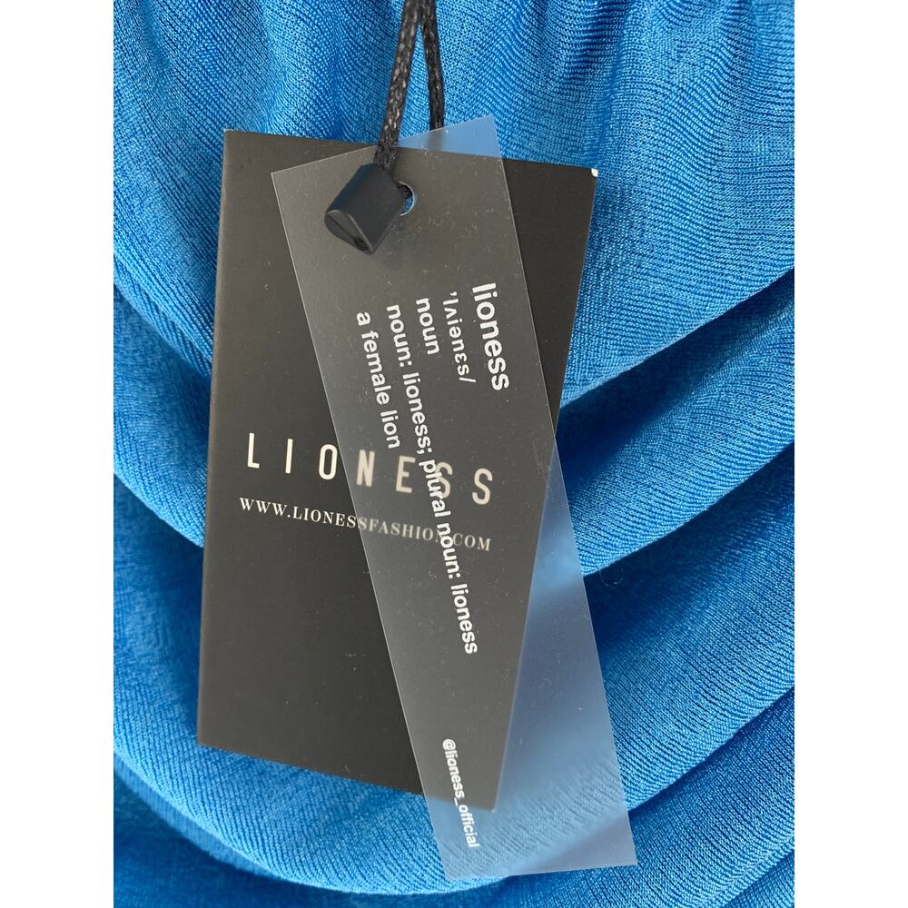 Lioness The Goddess Mini Ruched Dress Womens 8 One Shoulder Blue New Short - Picture 10 of 11